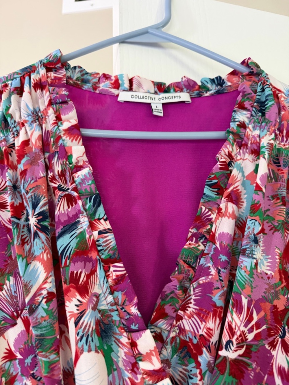 Collective Concepts Pink Floral Sleeveless Midi Dress - Picture 4 of 4